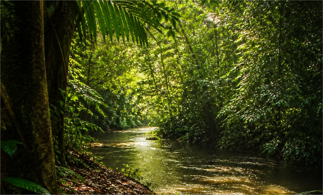 Ambiente natural preservado, representando sustentabilidade